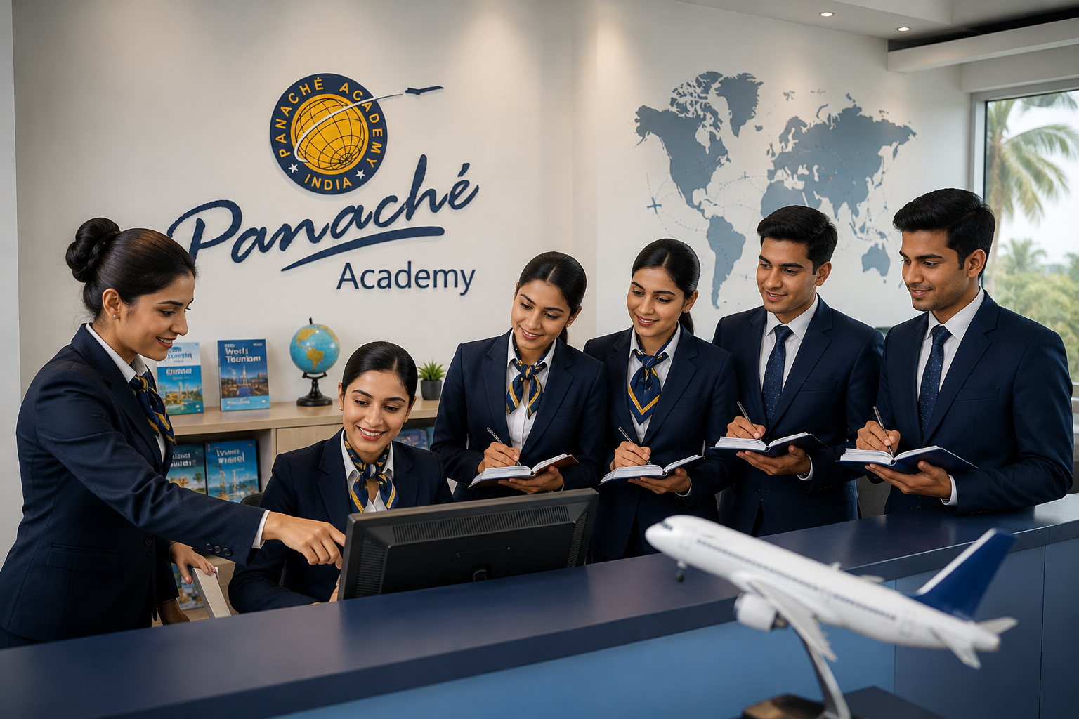 Practical session at travel and tourism training institute Goa.