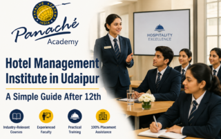 Professional hospitality classroom session at hotel management institute in Udaipur