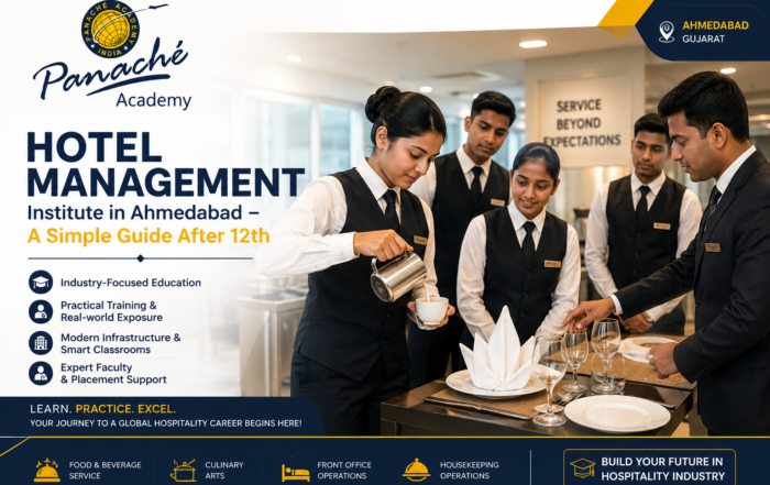 Students attending practical sessions at Hotel Management Institute in Ahmedabad at Panache Academy