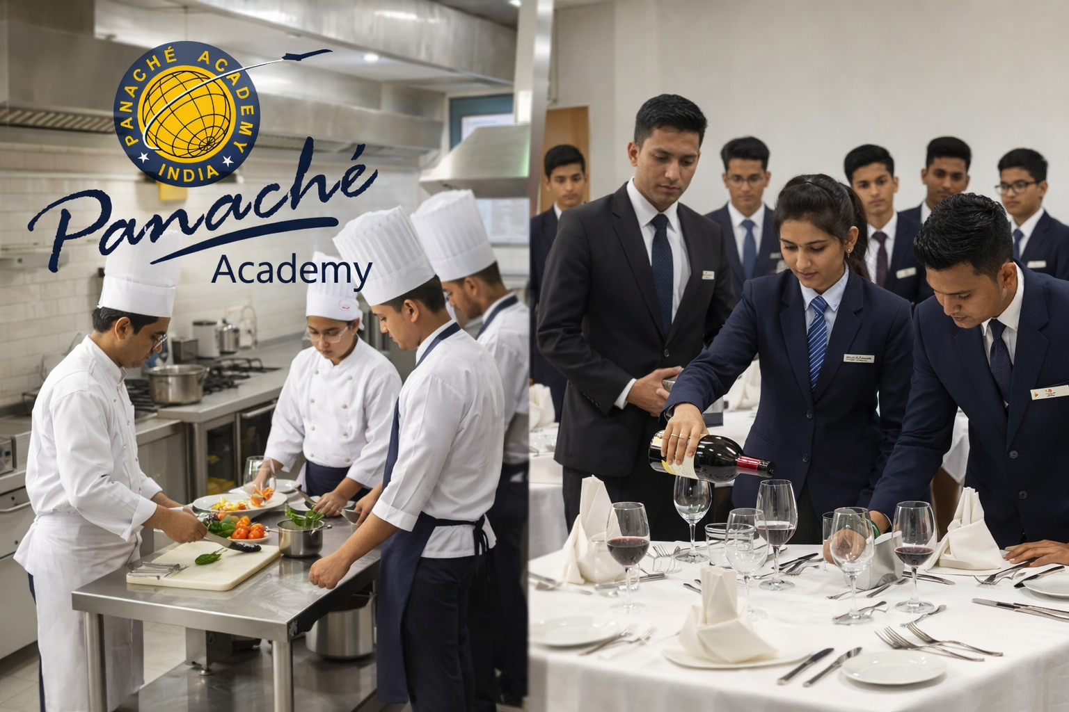 Students attending practical sessions at Hotel Management Institute in Indore at Panache Academy
