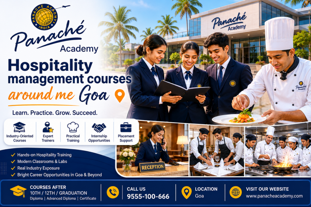Hospitality management courses around me Goa at Panache Academy.