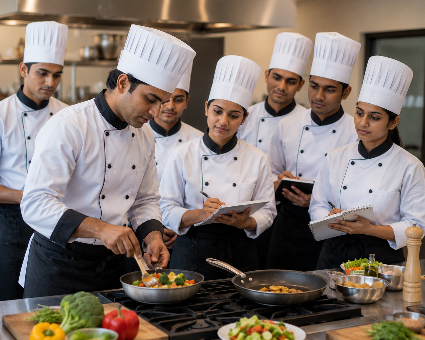 Professional hospitality classroom for hotel management course in Vadodara